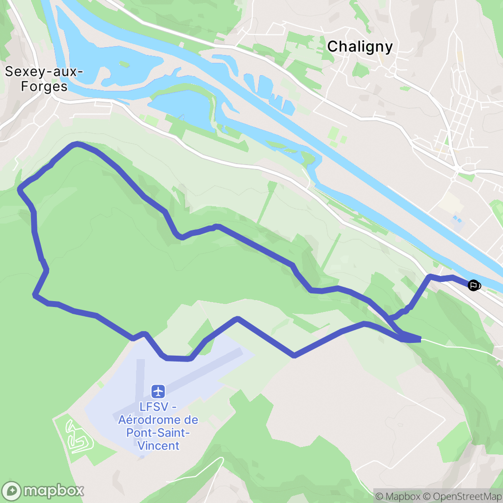 Pont-Saint-Vincent : carte du parcours de randonnée - France
