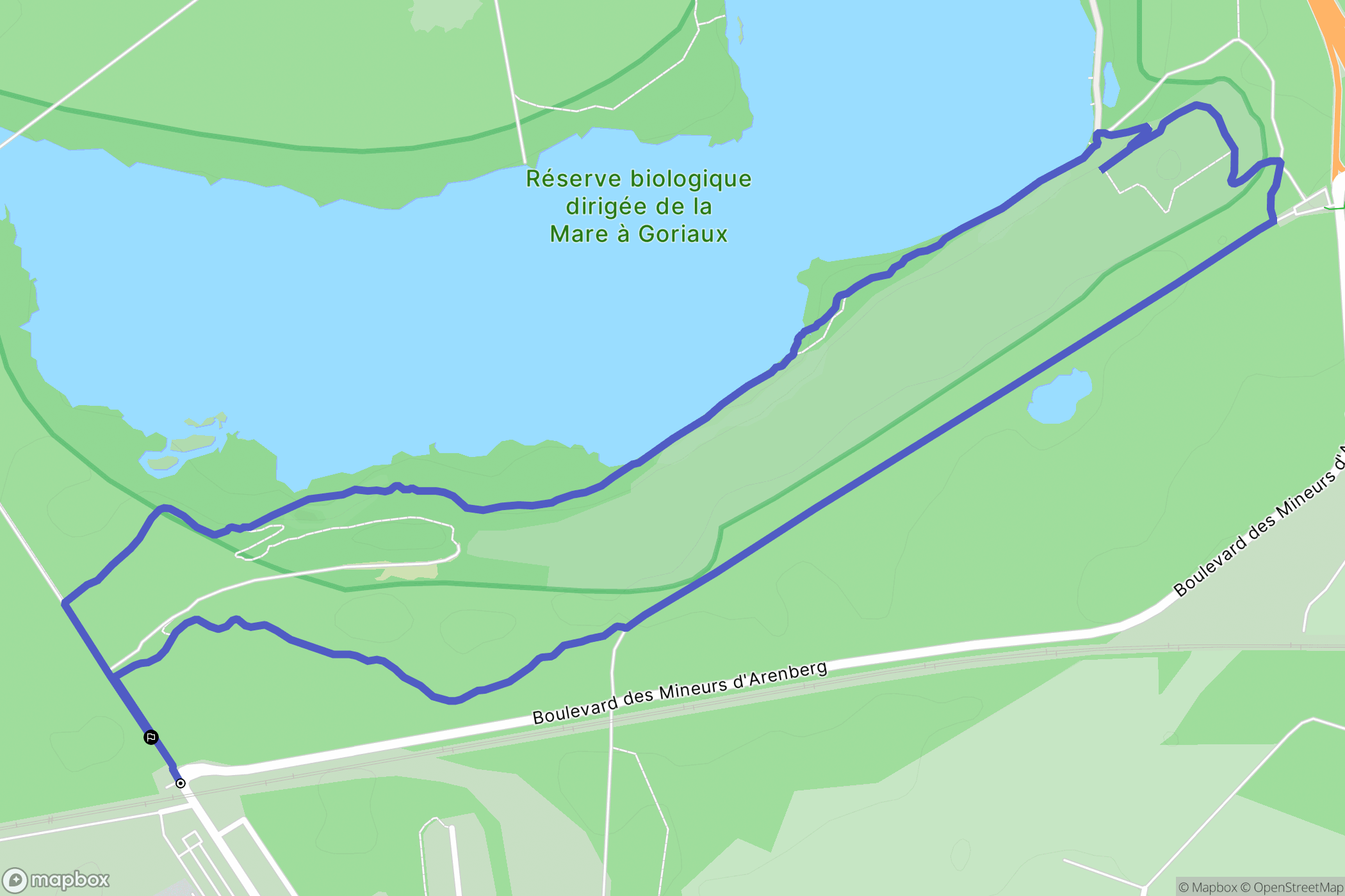 Wallers : carte du parcours de randonnée - France