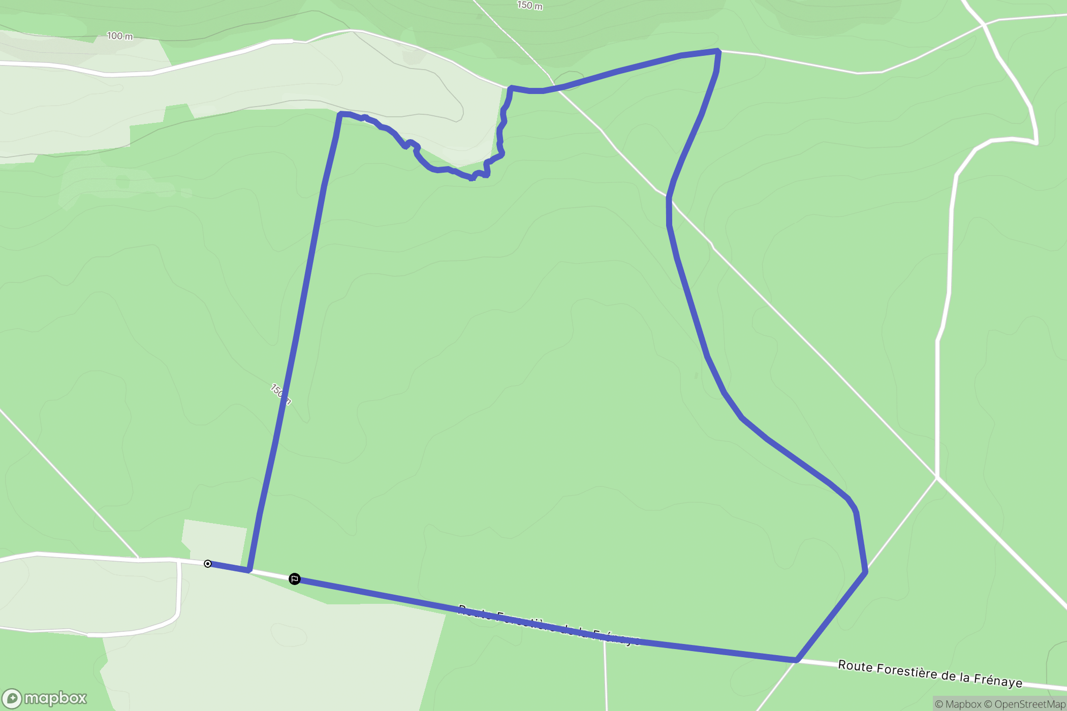 Saint-Hellier : carte du parcours de randonnée - France