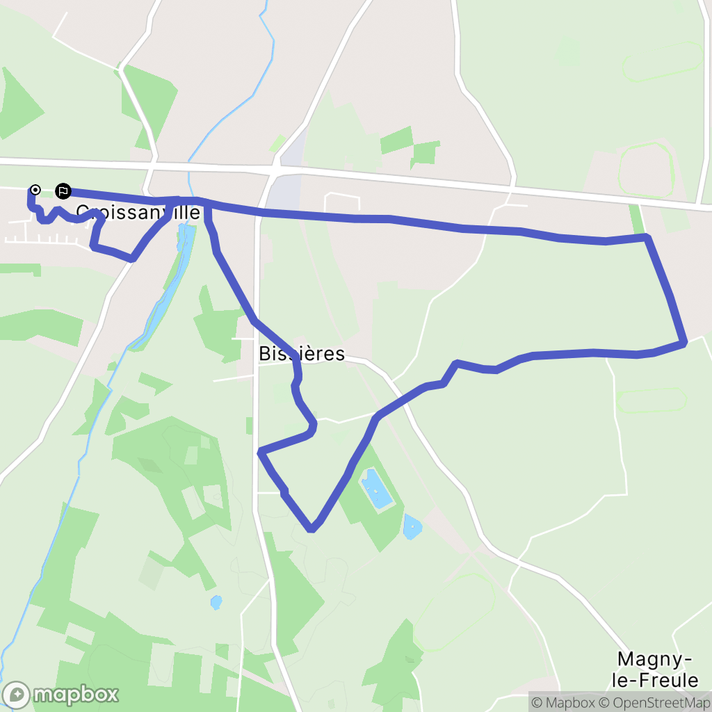 Mézidon Vallée d'Auge : carte du parcours de randonnée - France
