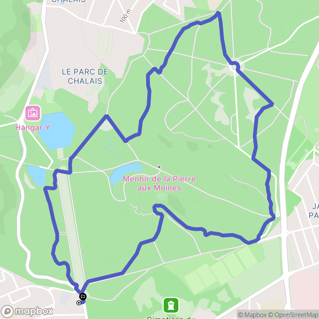 Clamart : carte du parcours de randonnée - France