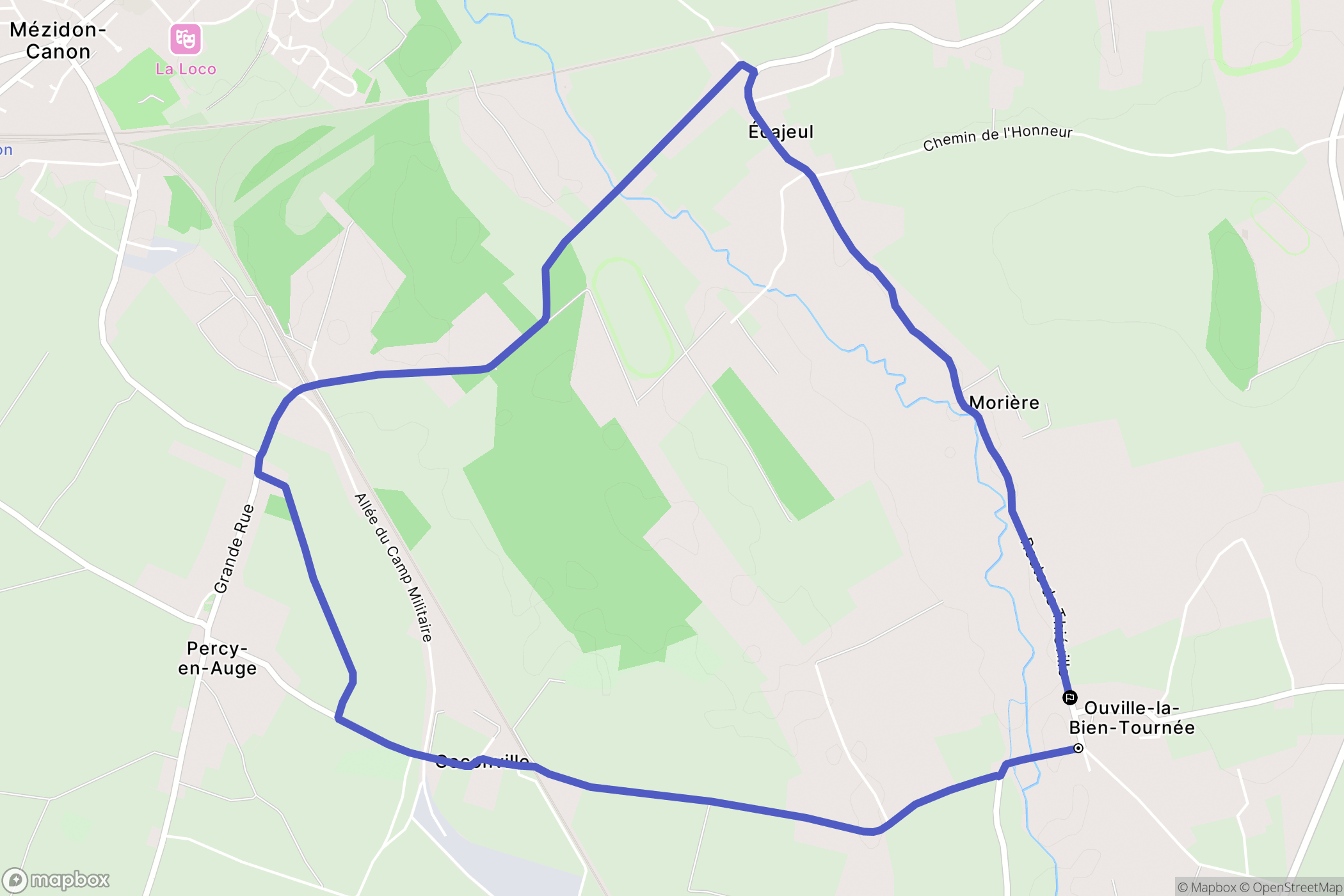 Saint-Pierre-en-Auge : carte du parcours de randonnée - France