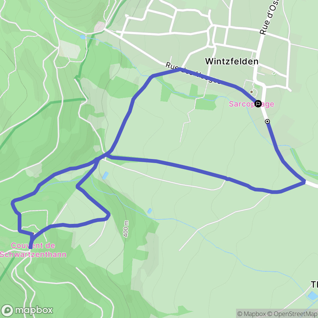 Soultzmatt : carte du parcours de randonnée - France