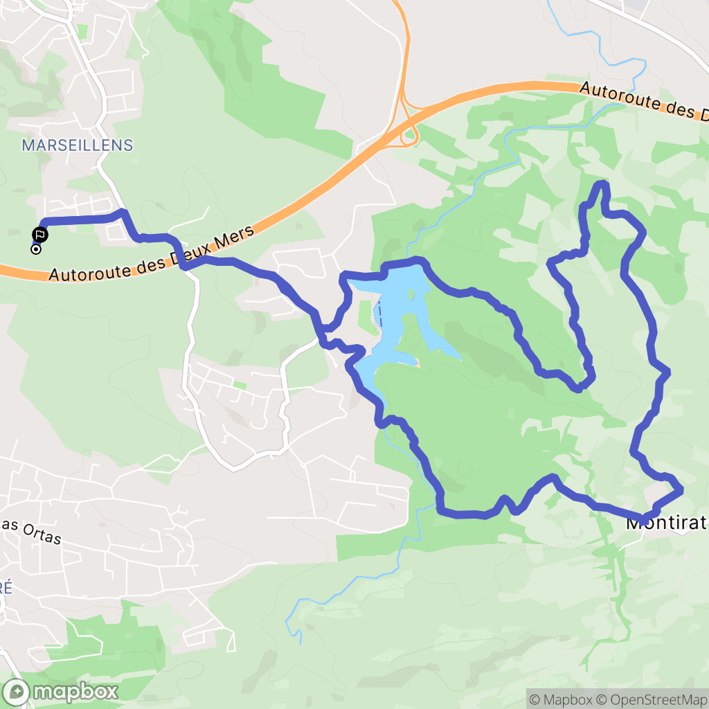 Palaja : carte du parcours de randonnée - France