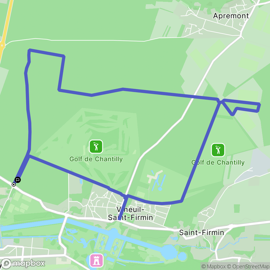 Vineuil-Saint-Firmin : carte du parcours de randonnée - France