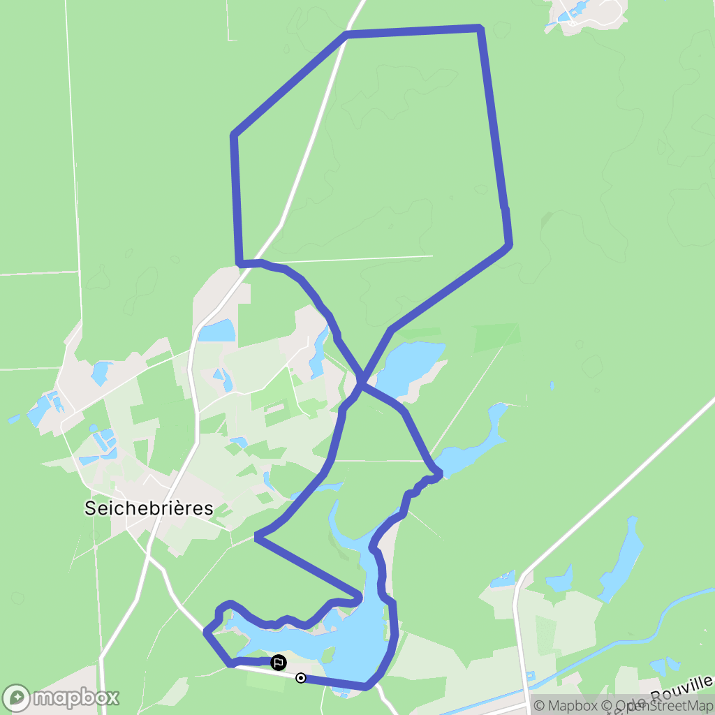 Combreux : carte du parcours de randonnée - France