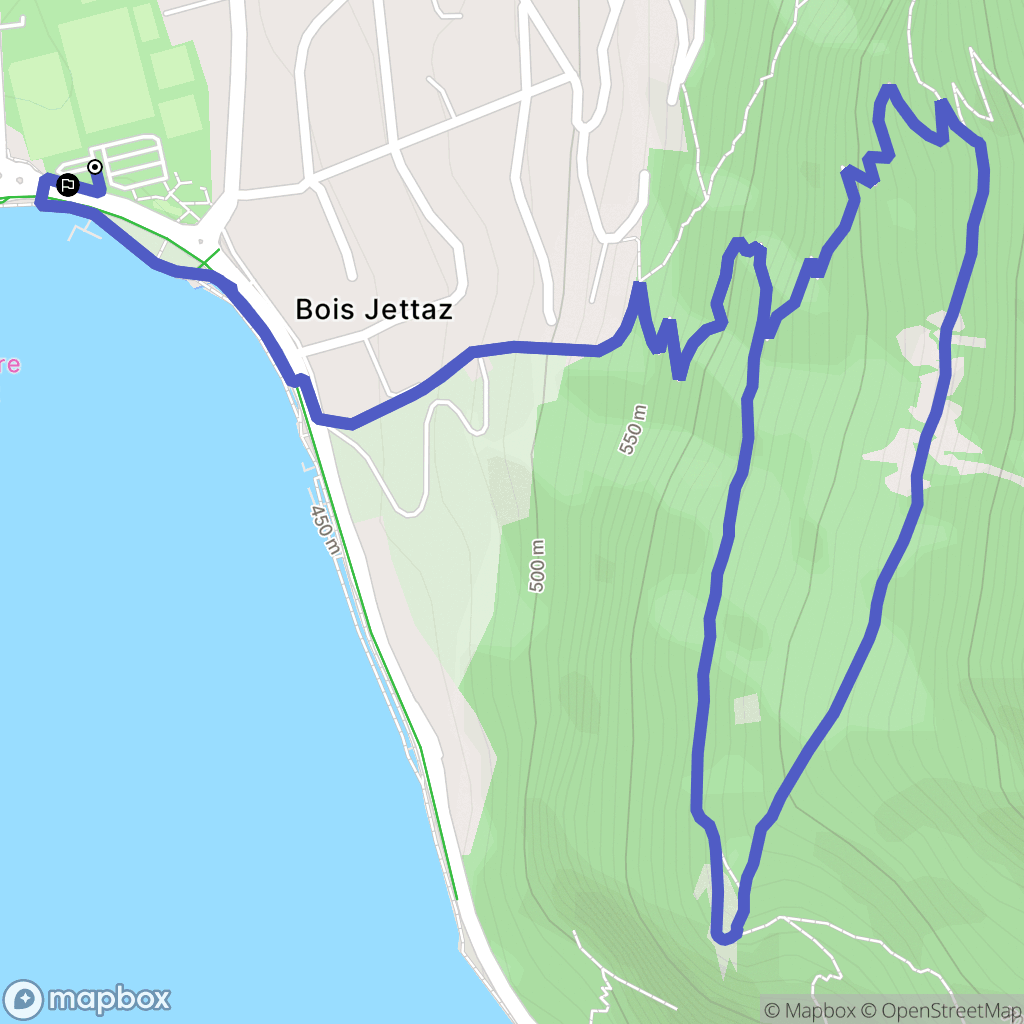 Annecy : carte du parcours de randonnée - France