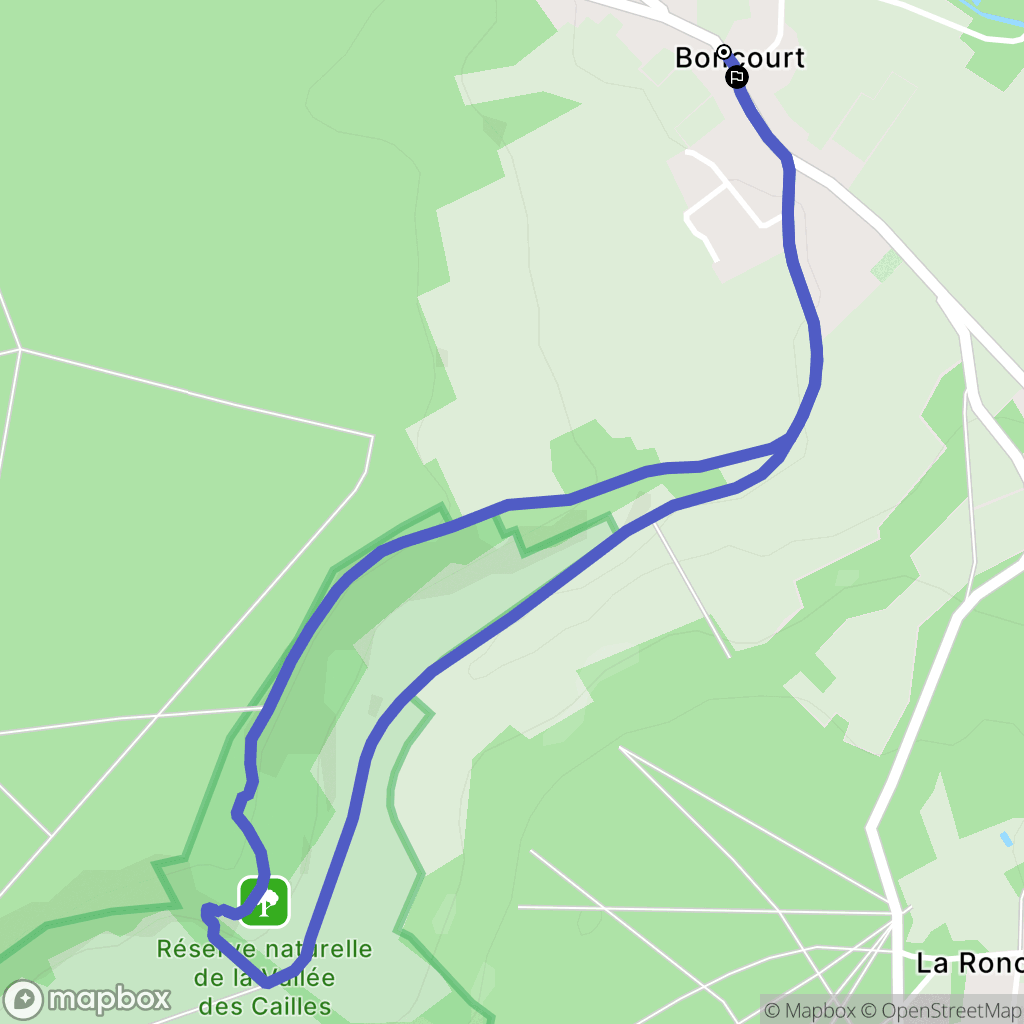 Boncourt : carte du parcours de randonnée - France