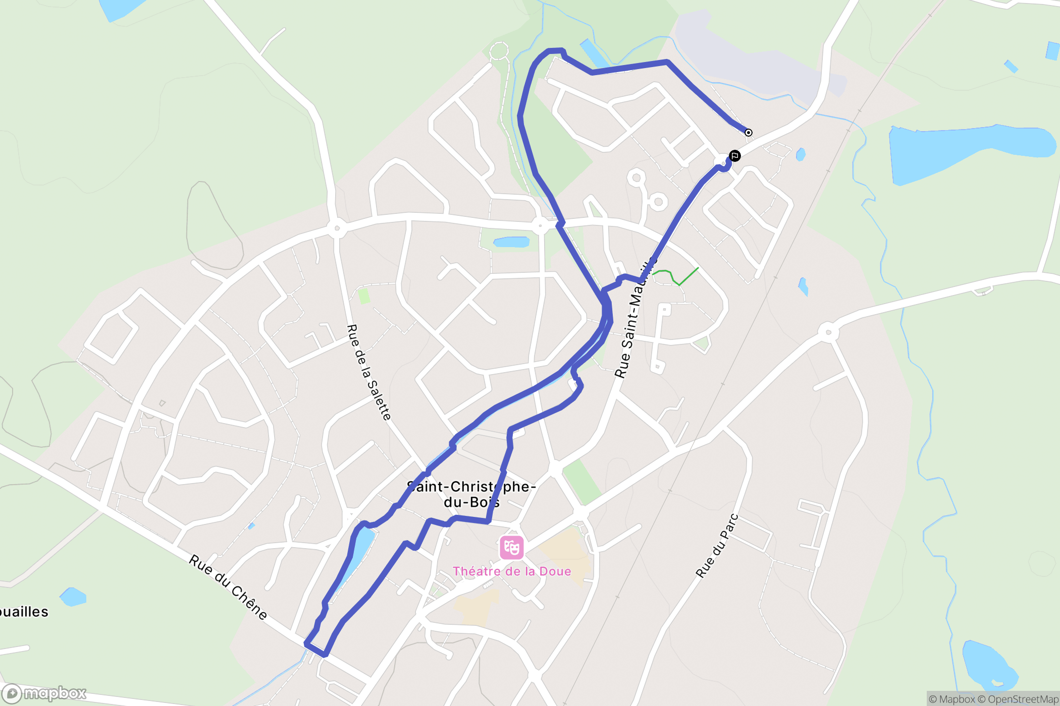 Saint-Christophe-du-Bois : carte du parcours de randonnée - France