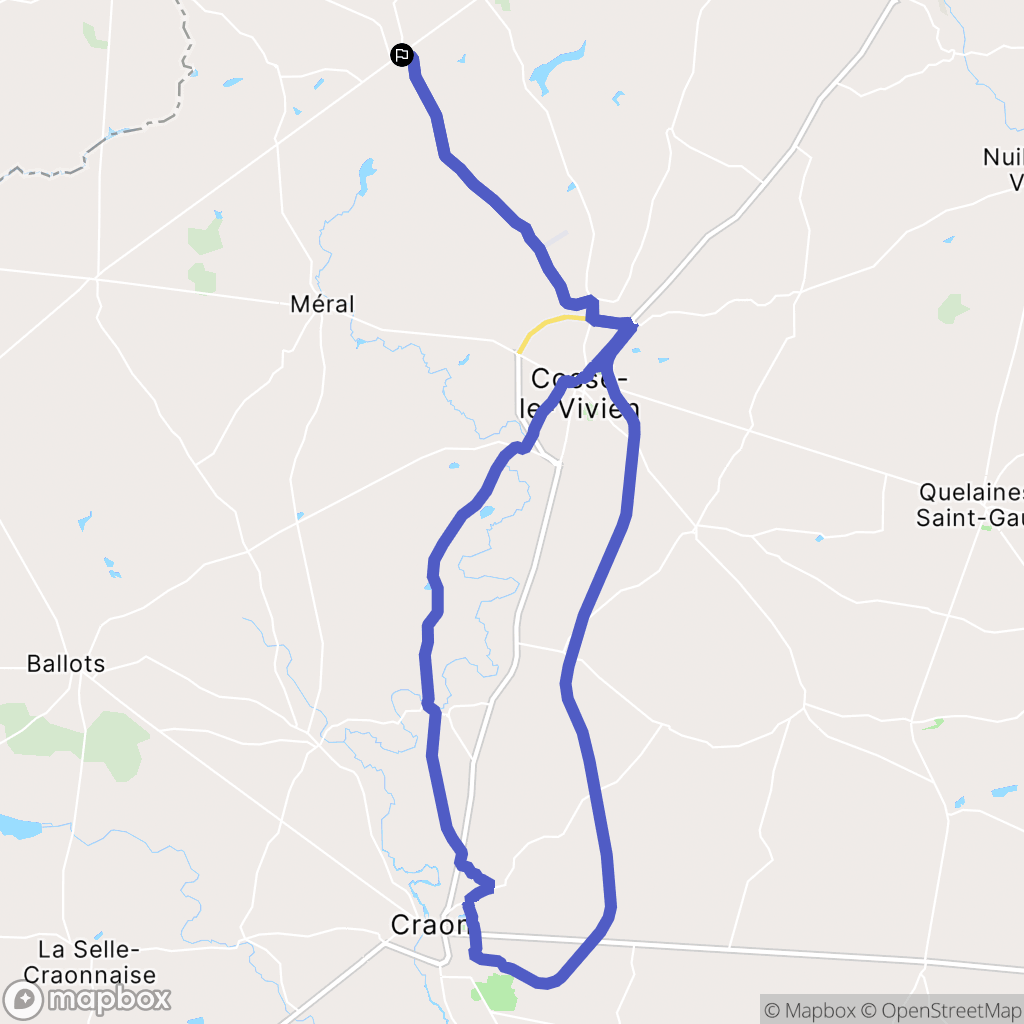 Montjean : carte du parcours de randonnée - France