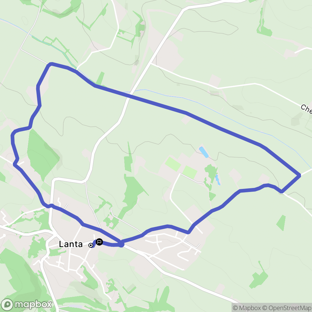 Lanta : carte du parcours de randonnée - France