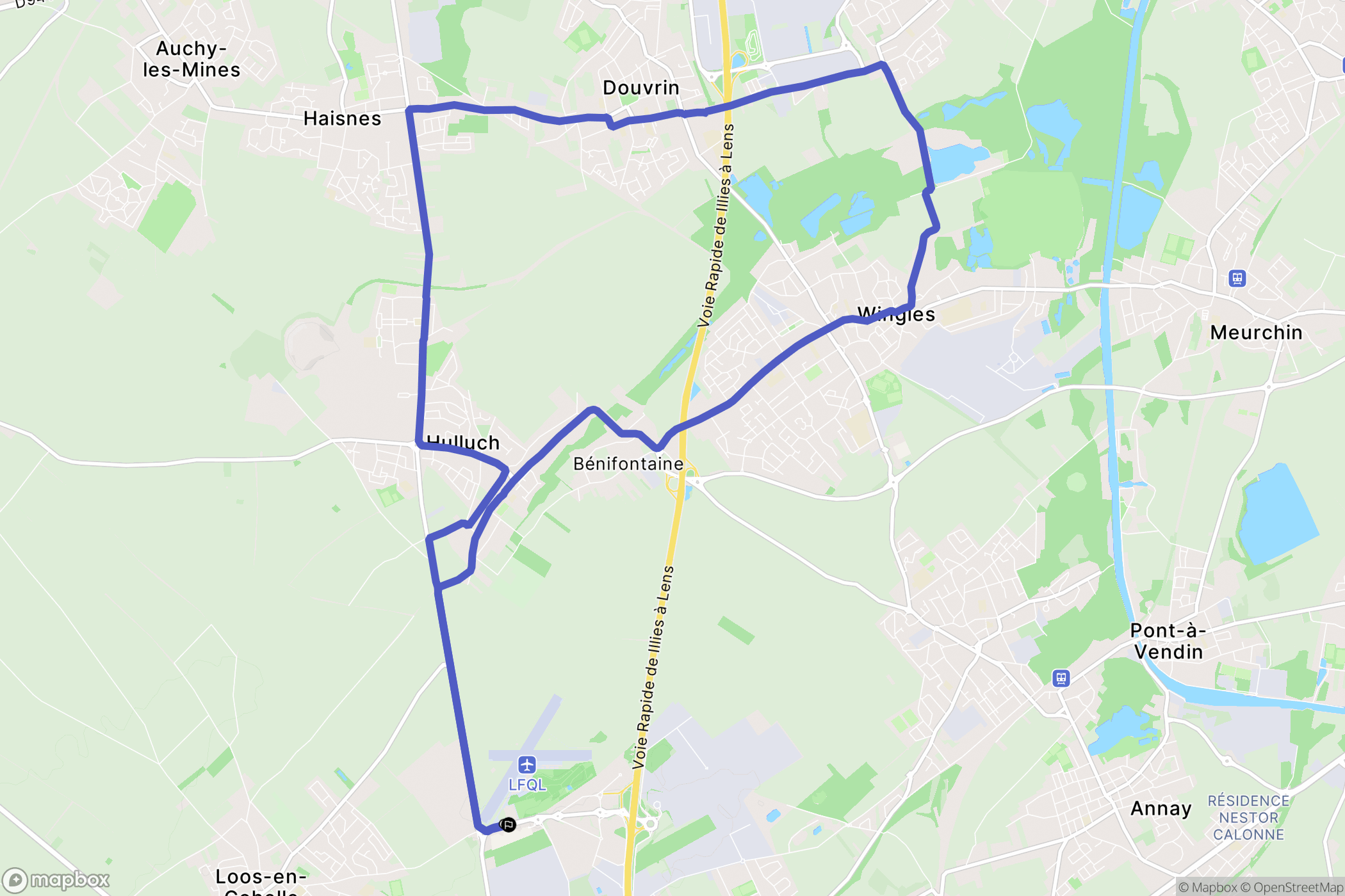 Bénifontaine : carte du parcours de randonnée - France