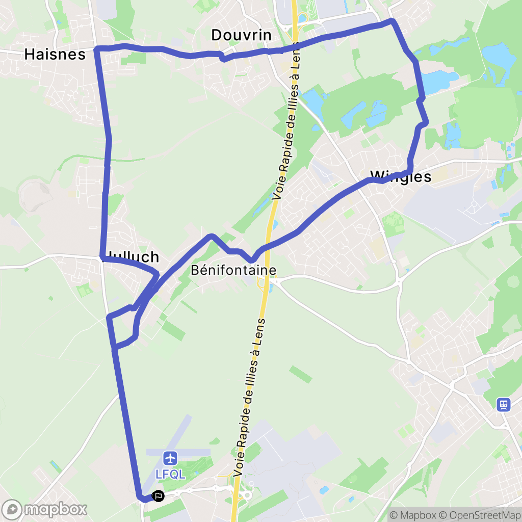 Bénifontaine : carte du parcours de randonnée - France