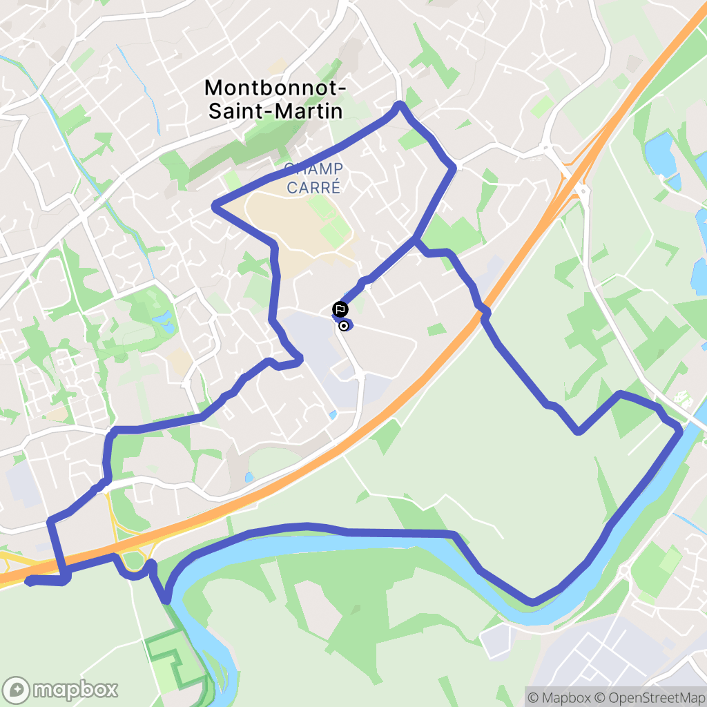 Montbonnot-Saint-Martin : carte du parcours de randonnée - France