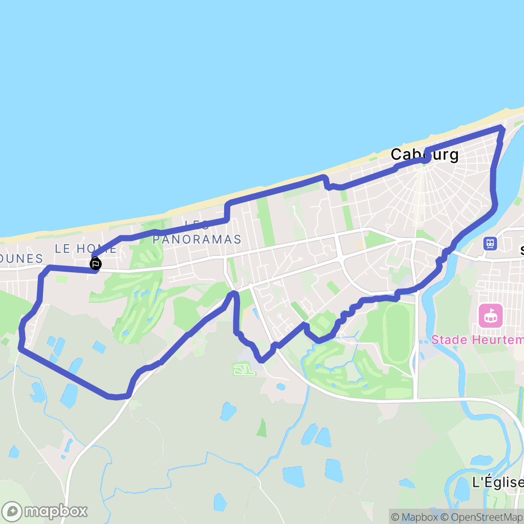 Varaville : carte du parcours de randonnée - France