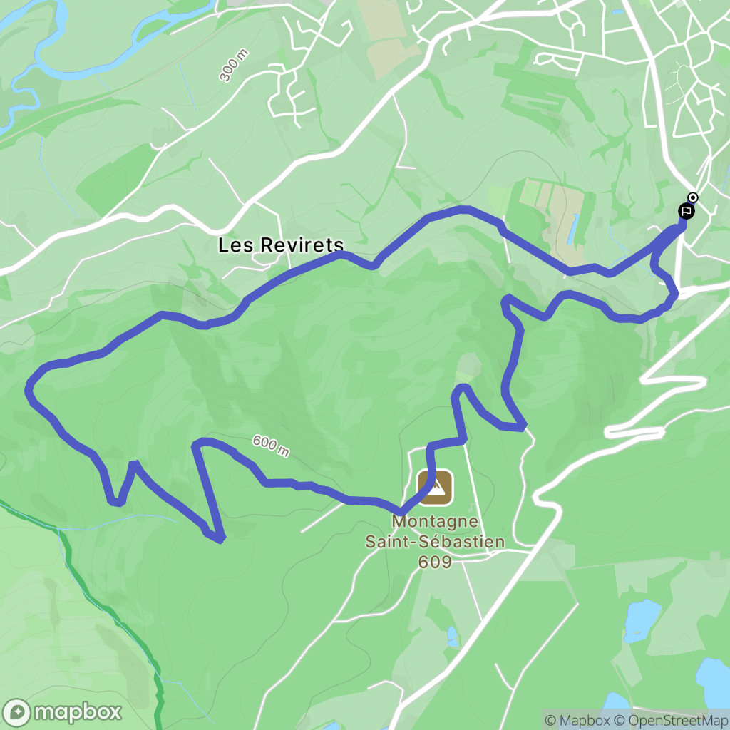 Autun : carte du parcours de randonnée - France