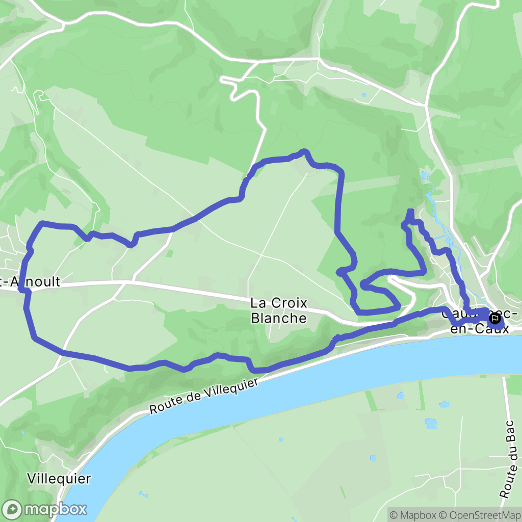 Rives-en-Seine : carte du parcours de randonnée - France