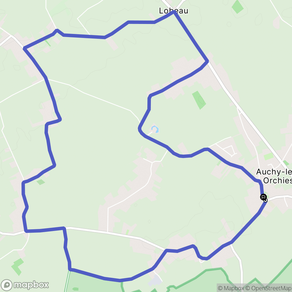 Auchy-lez-Orchies : carte du parcours de randonnée - France