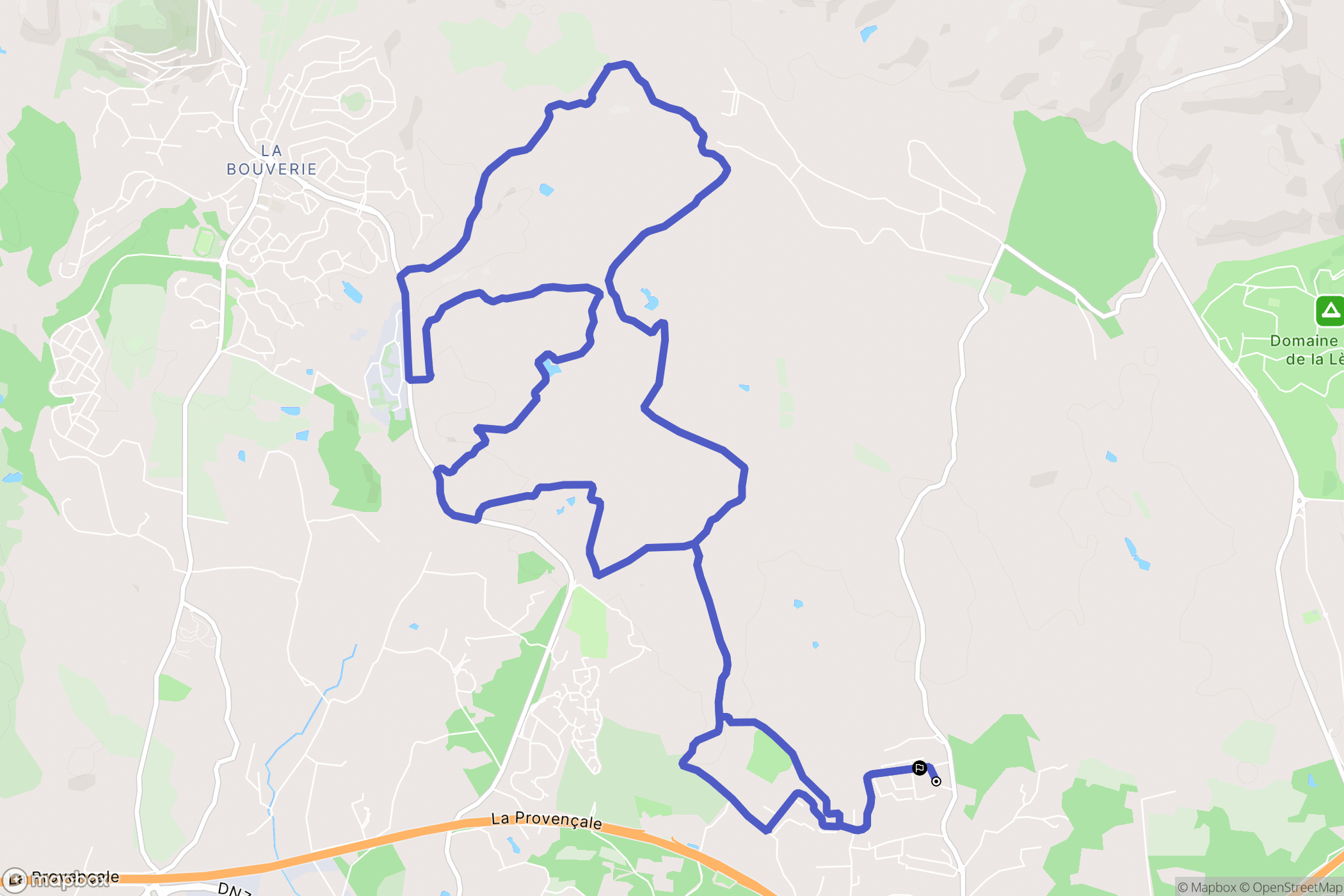 Puget-sur-Argens : carte du parcours de randonnée - France