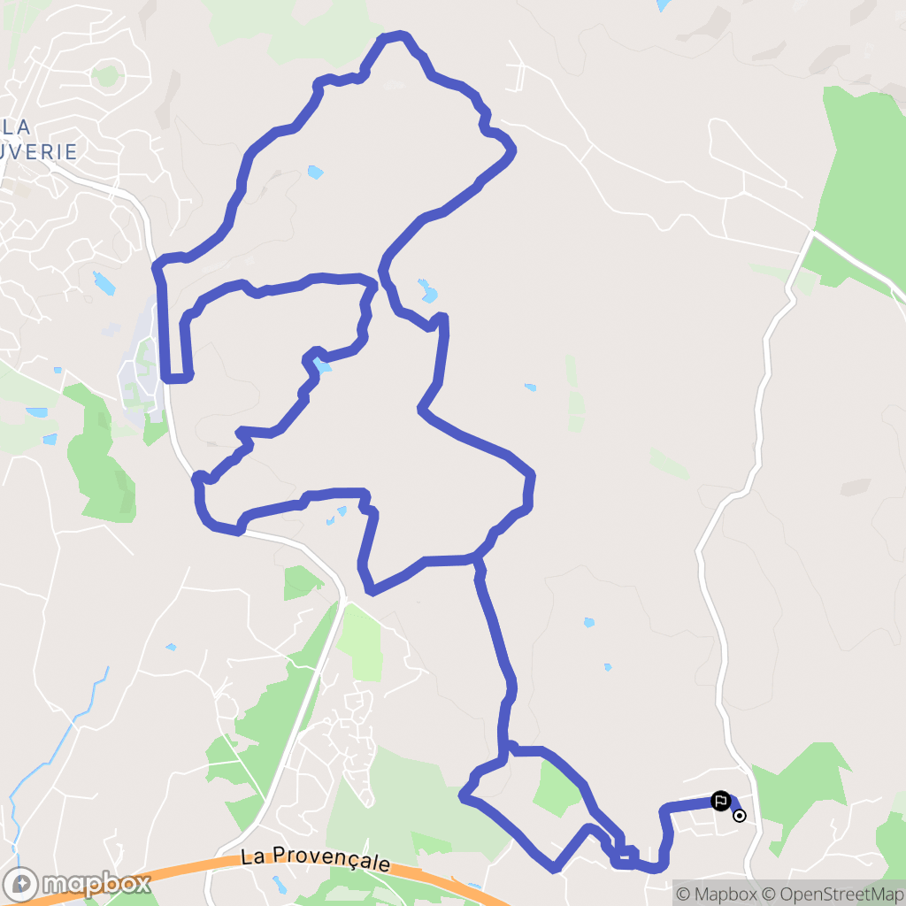 Puget-sur-Argens : carte du parcours de randonnée - France