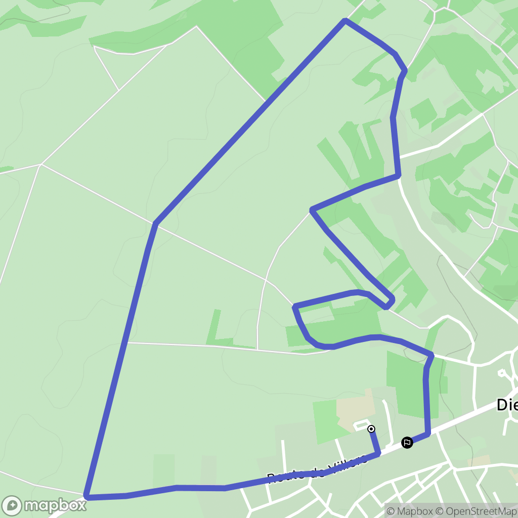 Dieulouard : carte du parcours de randonnée - France