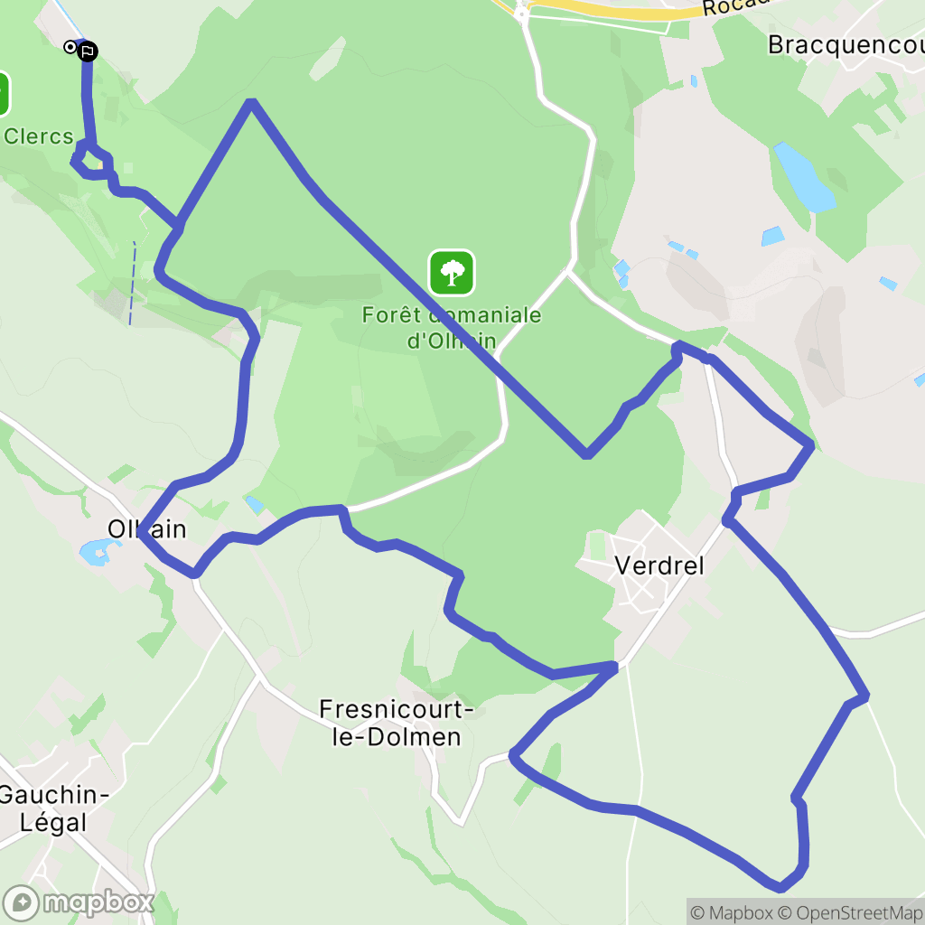 Maisnil-lès-Ruitz : carte du parcours de randonnée - France