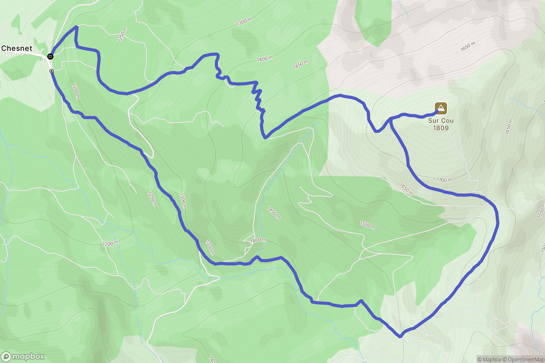 La Roche-sur-Foron : carte du parcours de randonnée - France