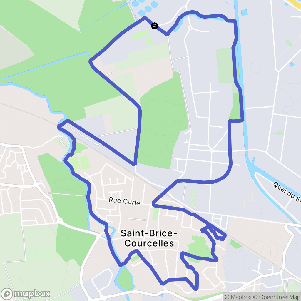 Saint-Brice-Courcelles : carte du parcours de randonnée - France