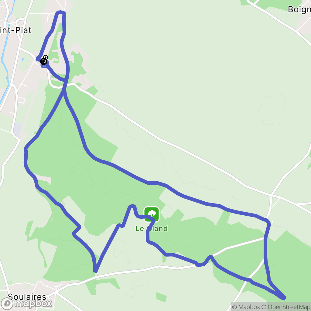 Saint-Piat : carte du parcours de randonnée - France