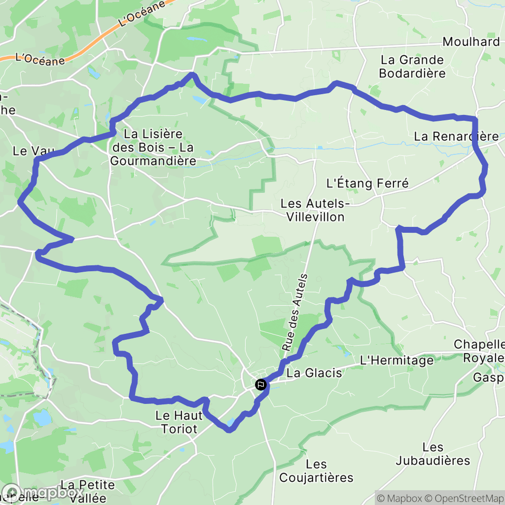La Bazoche-Gouet : carte du parcours de randonnée - France