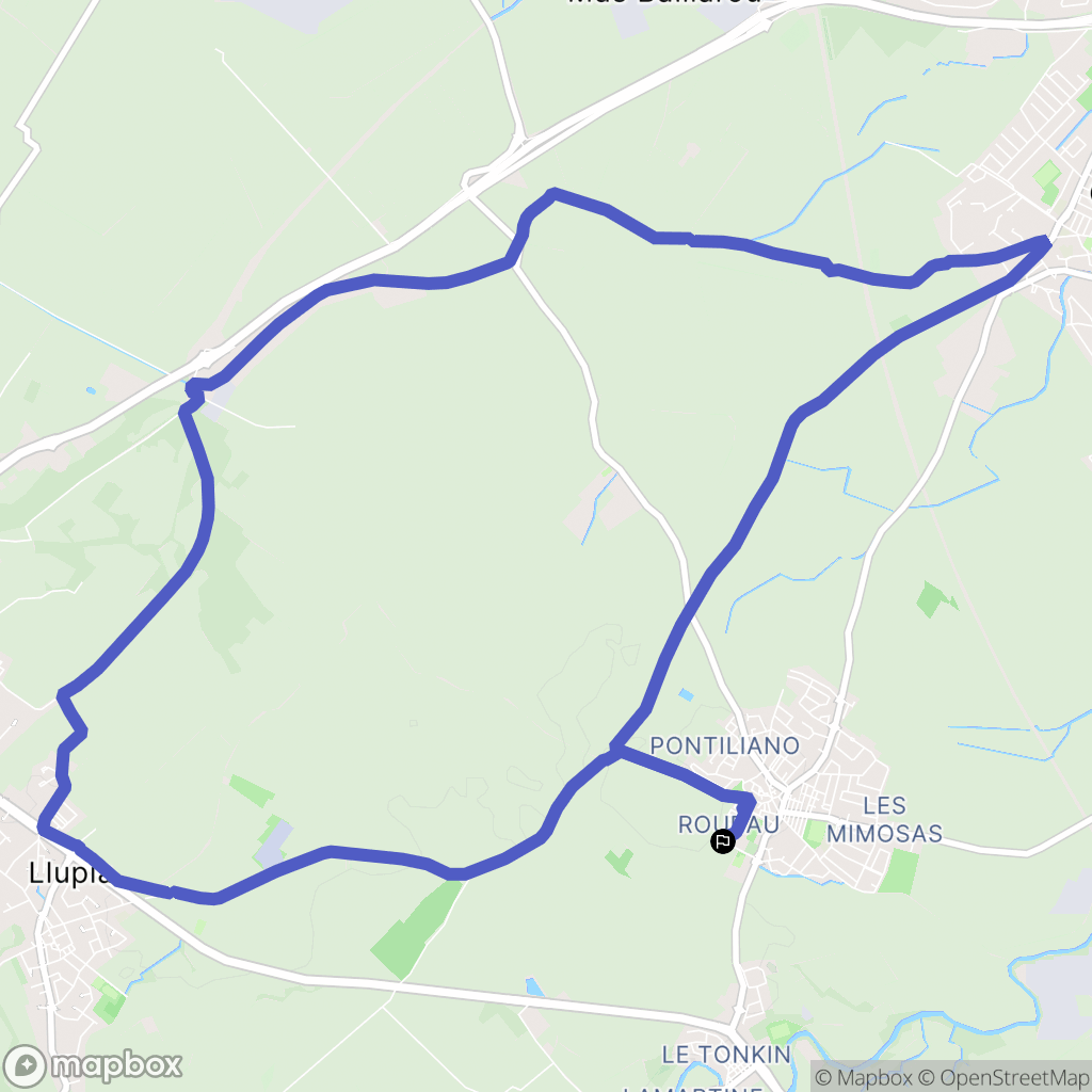 Ponteilla : carte du parcours de randonnée - France