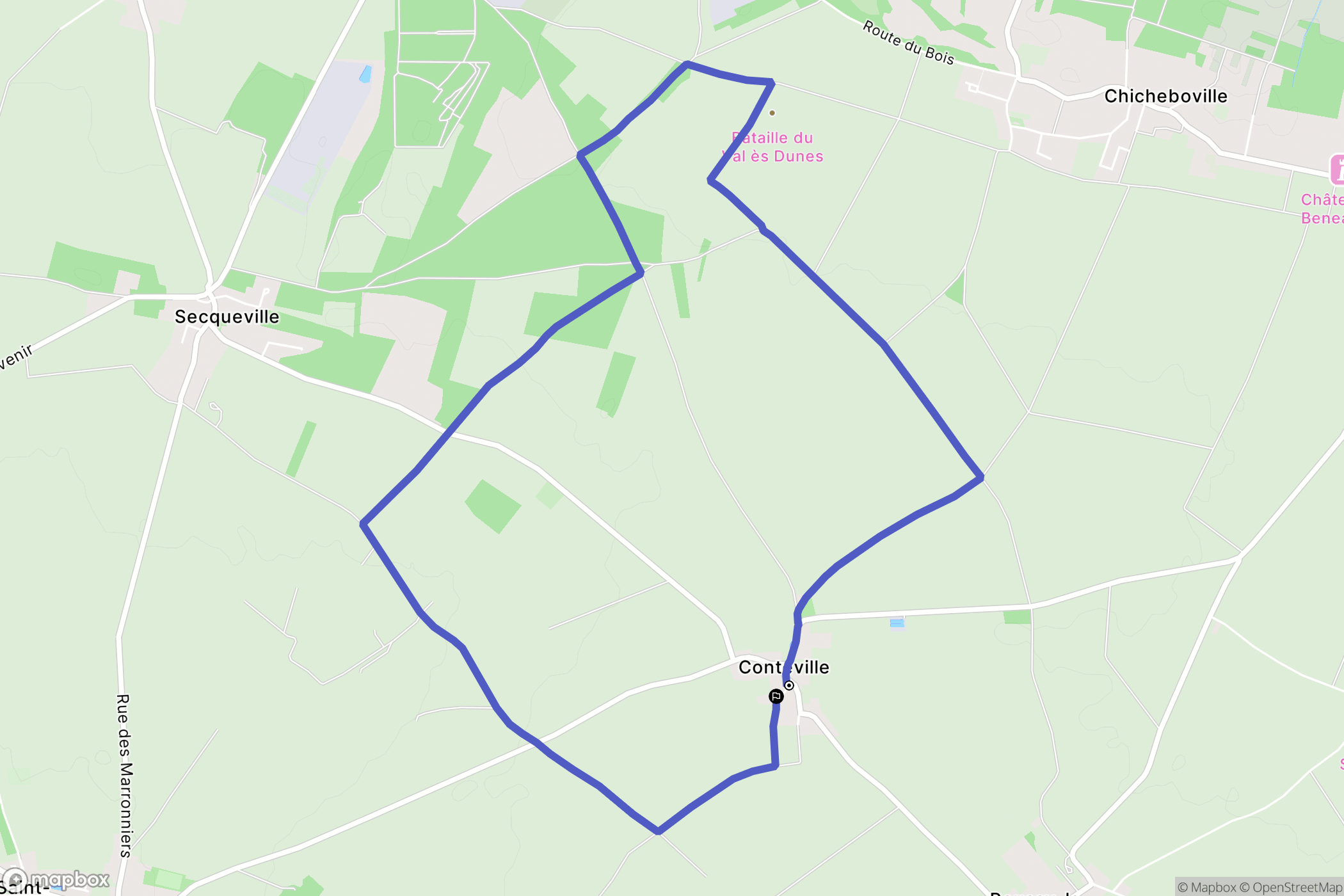 Valambray : carte du parcours de randonnée - France