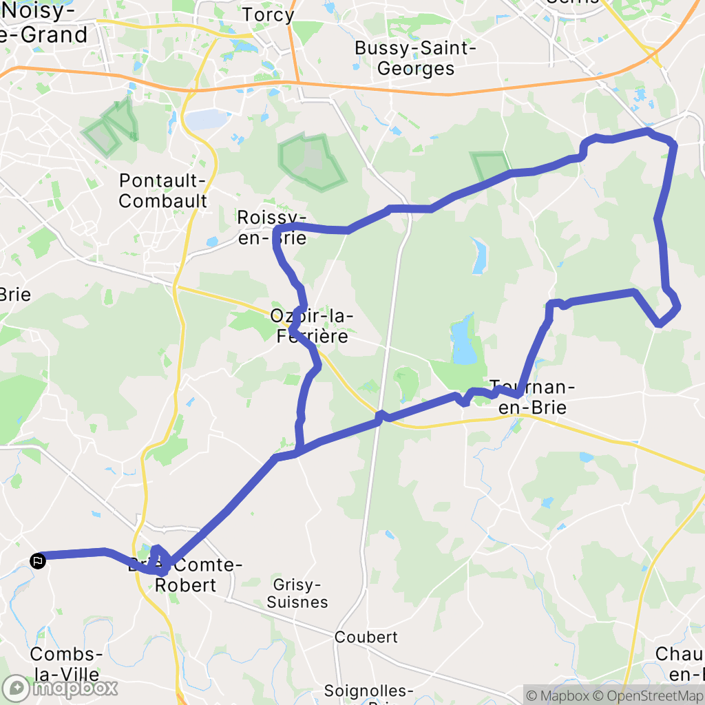 Périgny : carte du parcours de randonnée - France