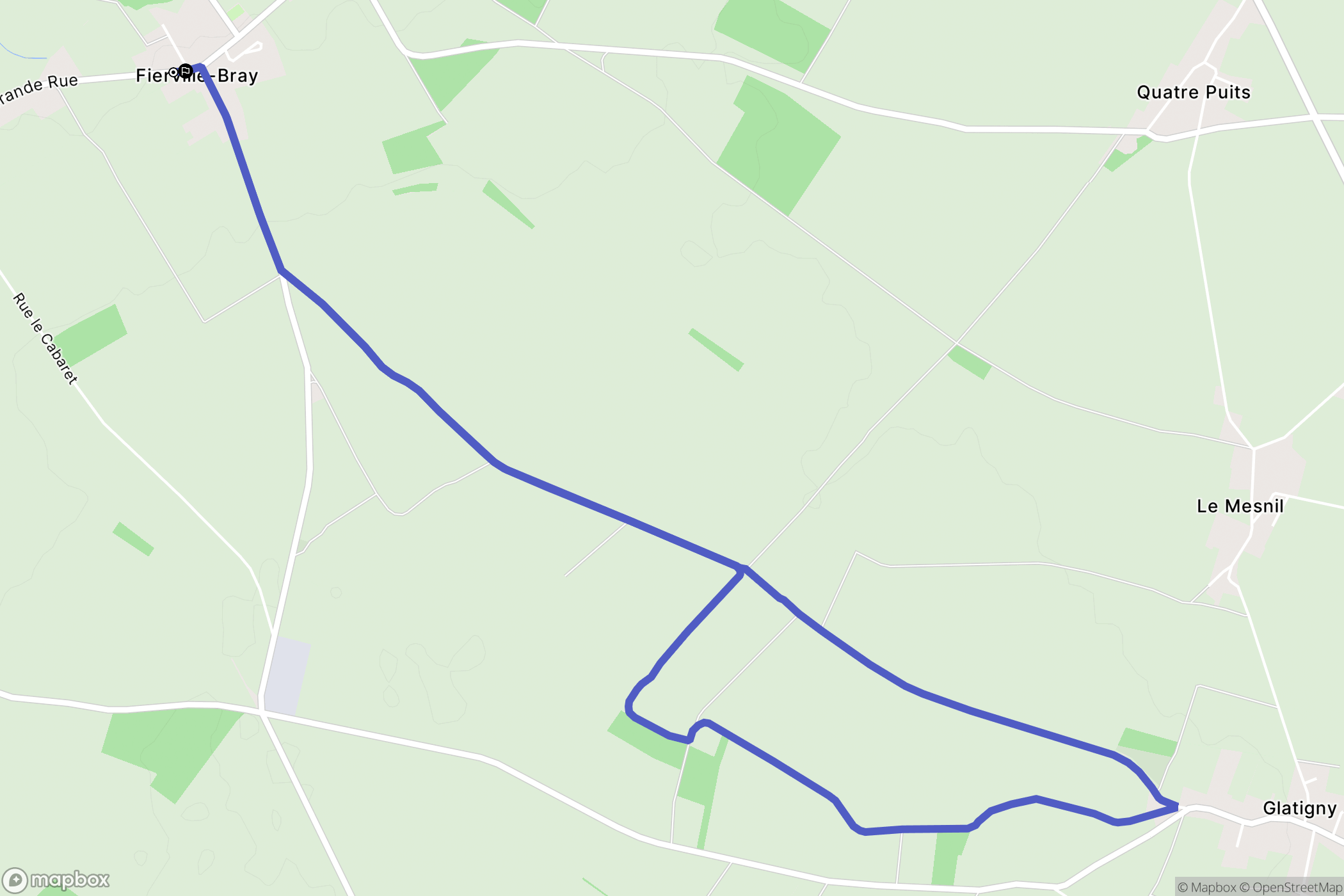 Valambray : carte du parcours de randonnée - France