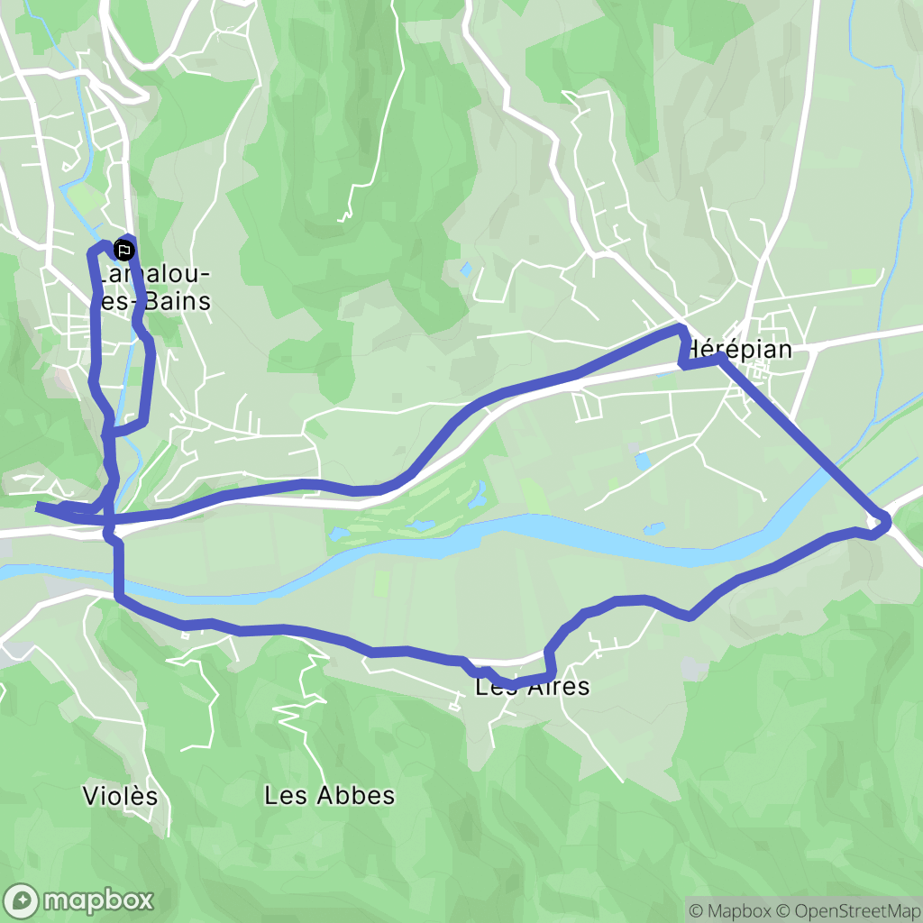 Lamalou-les-Bains : carte du parcours de randonnée - France