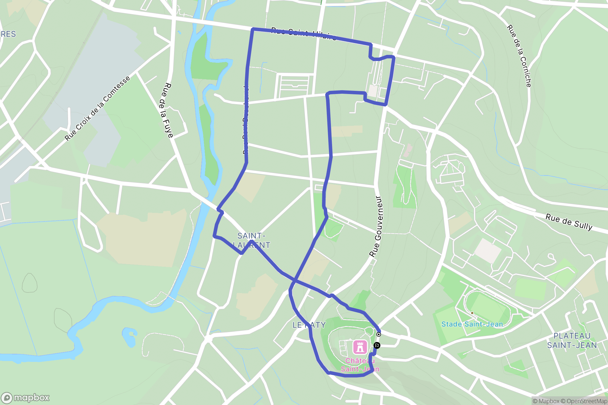 Nogent-le-Rotrou : carte du parcours de randonnée - France