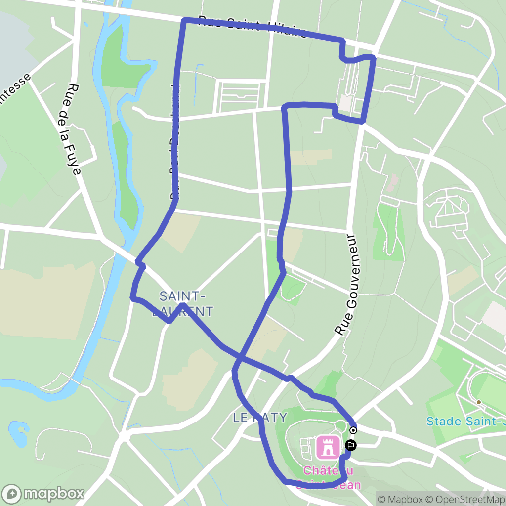 Nogent-le-Rotrou : carte du parcours de randonnée - France