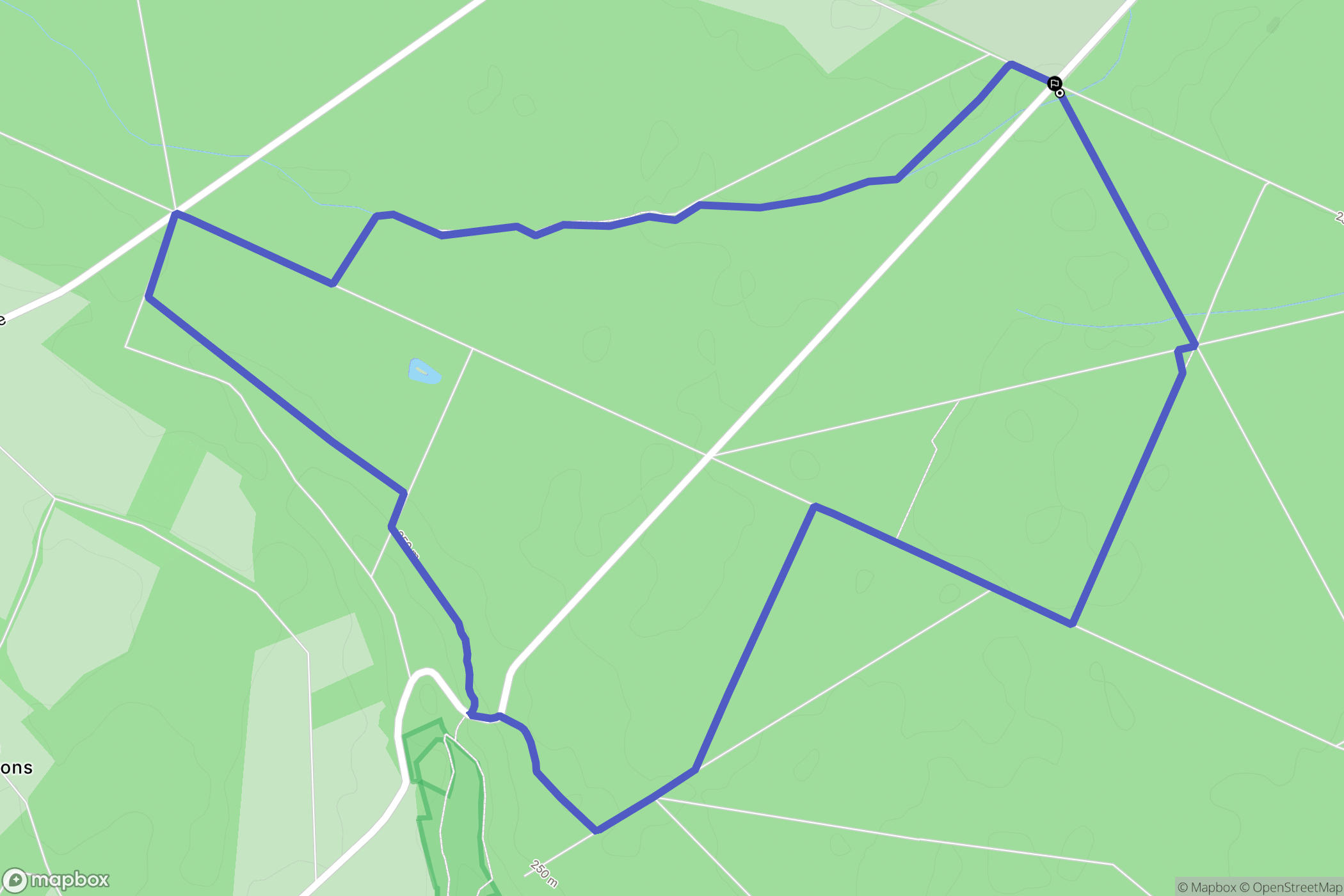 Senonches : carte du parcours de randonnée - France