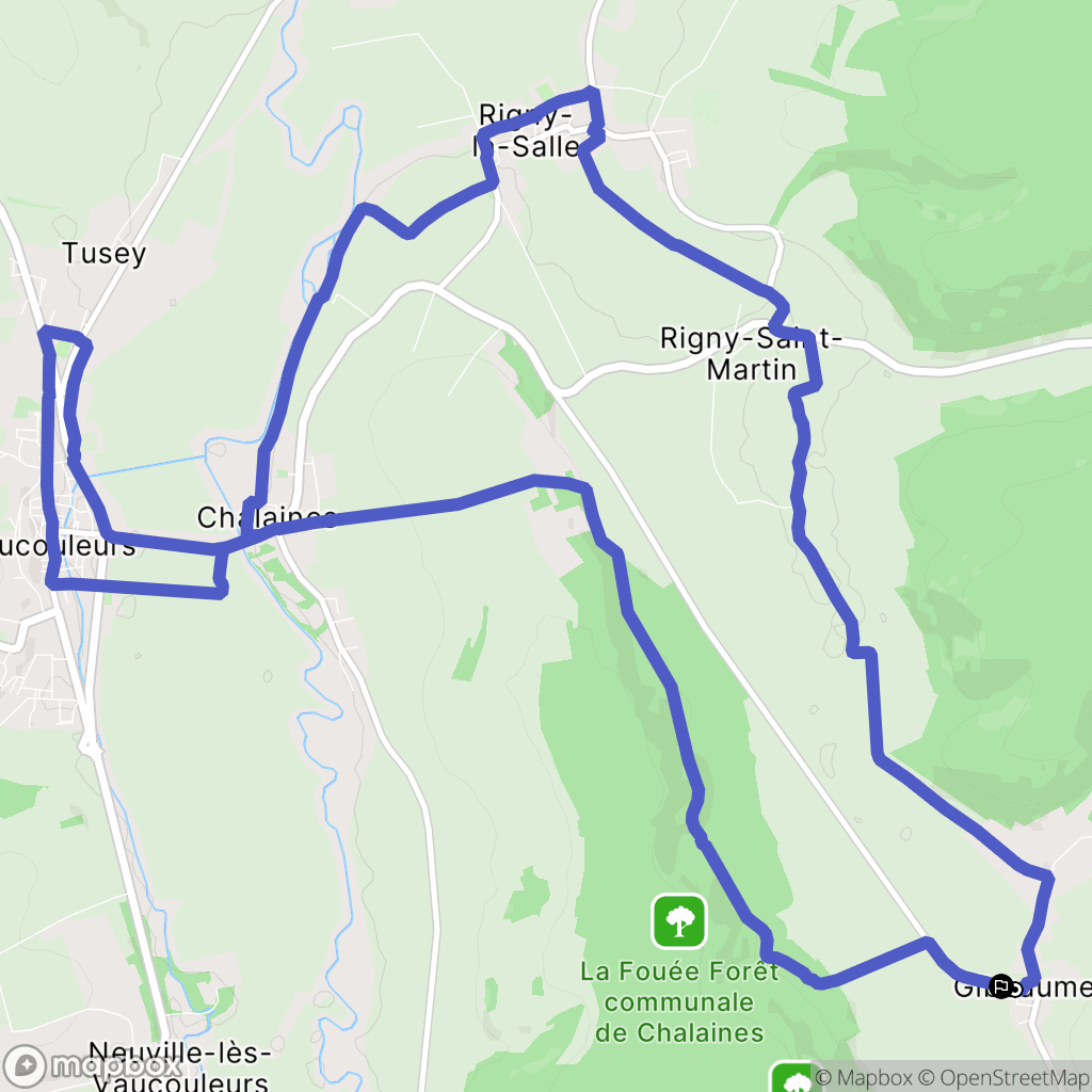 Gibeaumeix : carte du parcours de randonnée - France