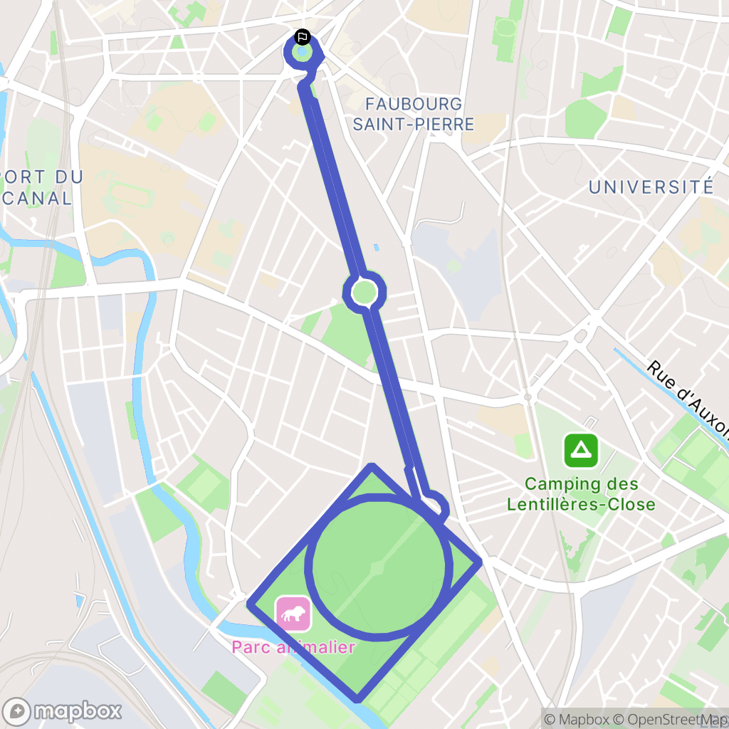Dijon : carte du parcours de randonnée - France