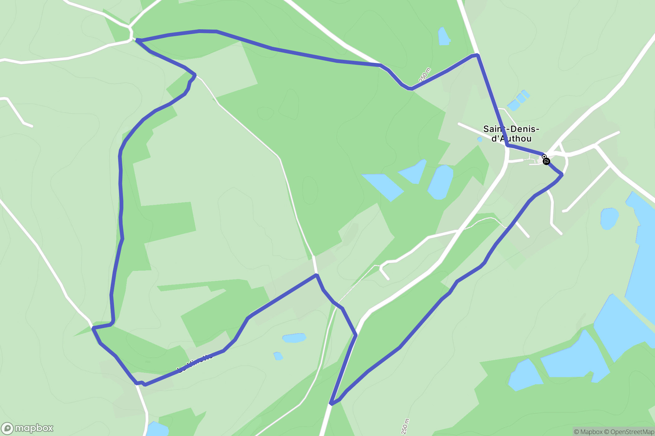 Saintigny : carte du parcours de randonnée - France