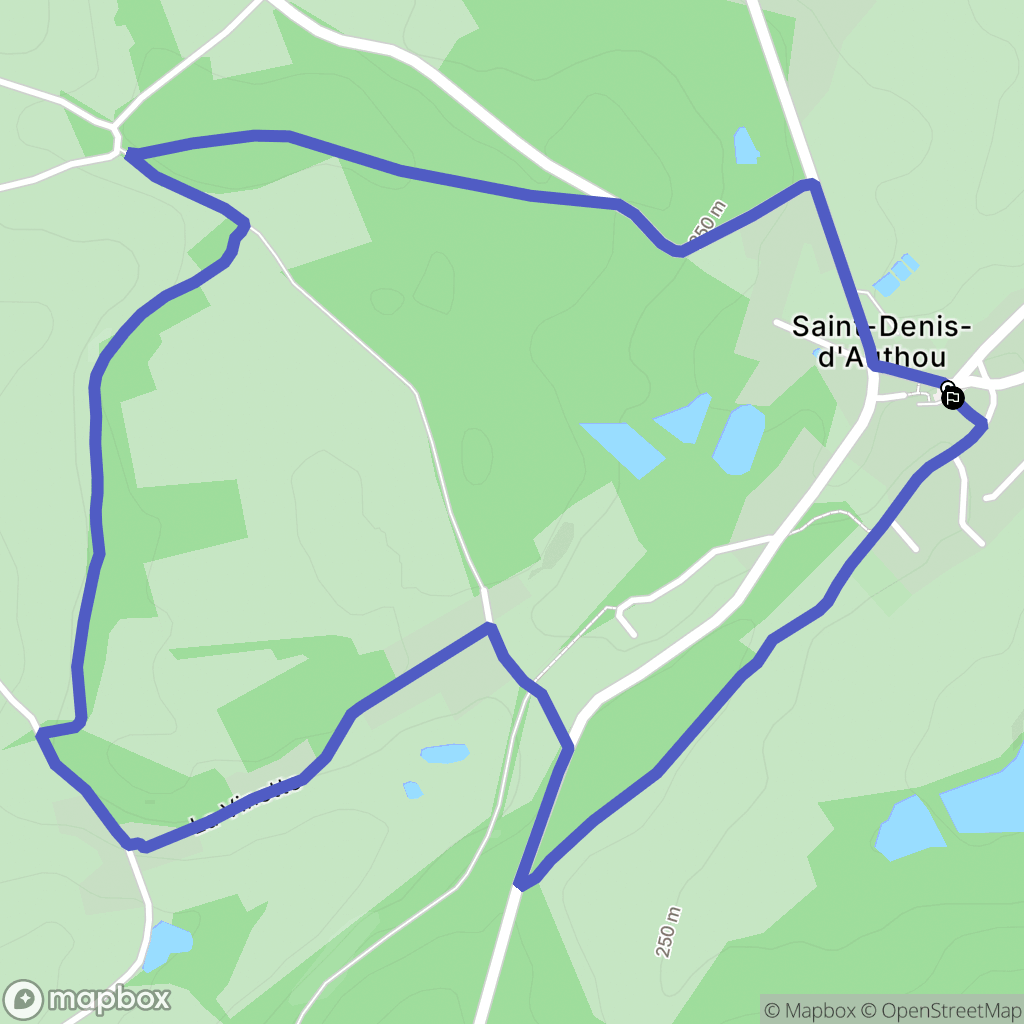 Saintigny : carte du parcours de randonnée - France