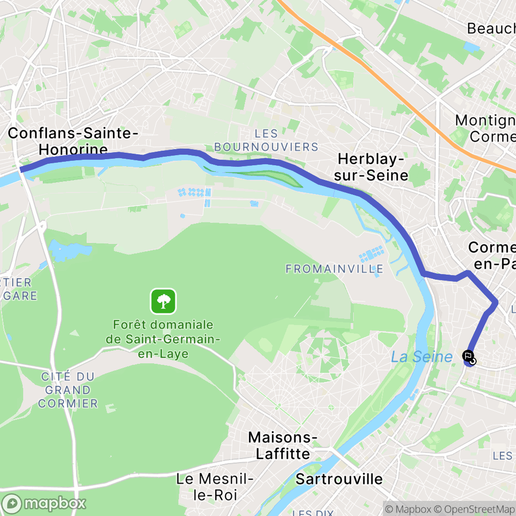 Cormeilles-en-Parisis : carte du parcours de randonnée - France