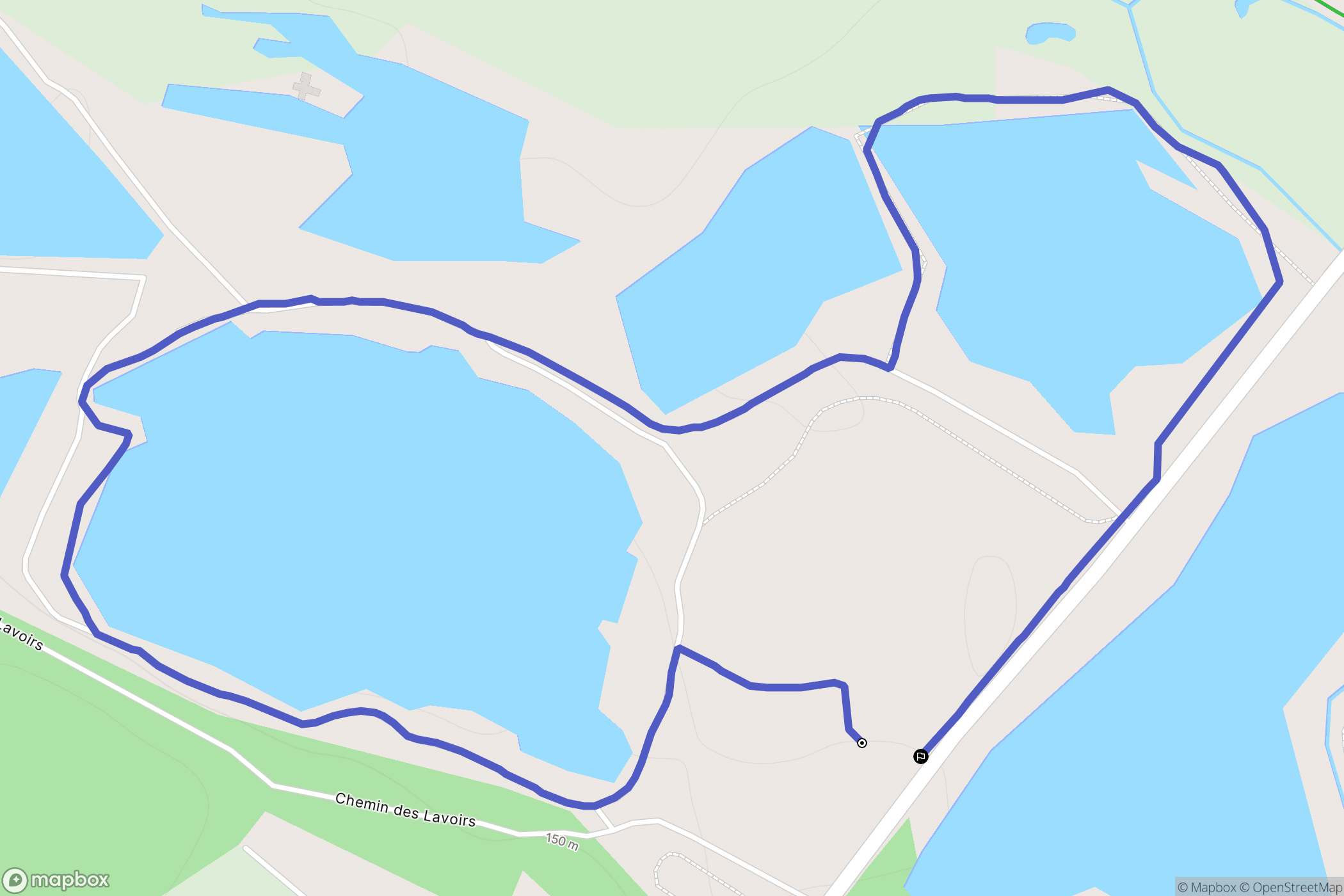Fontenay-sur-Eure : carte du parcours de randonnée - France