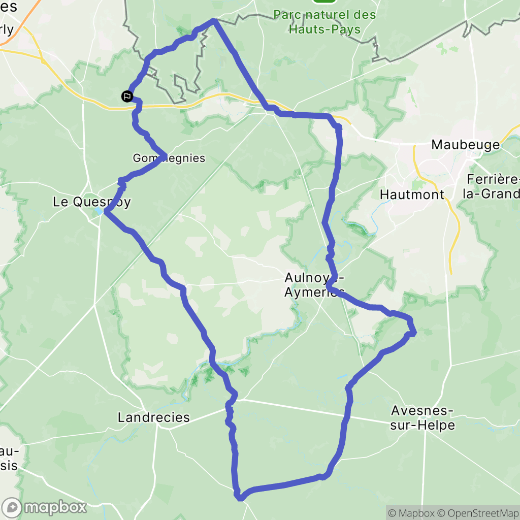 Wargnies-le-Grand : carte du parcours de randonnée - France