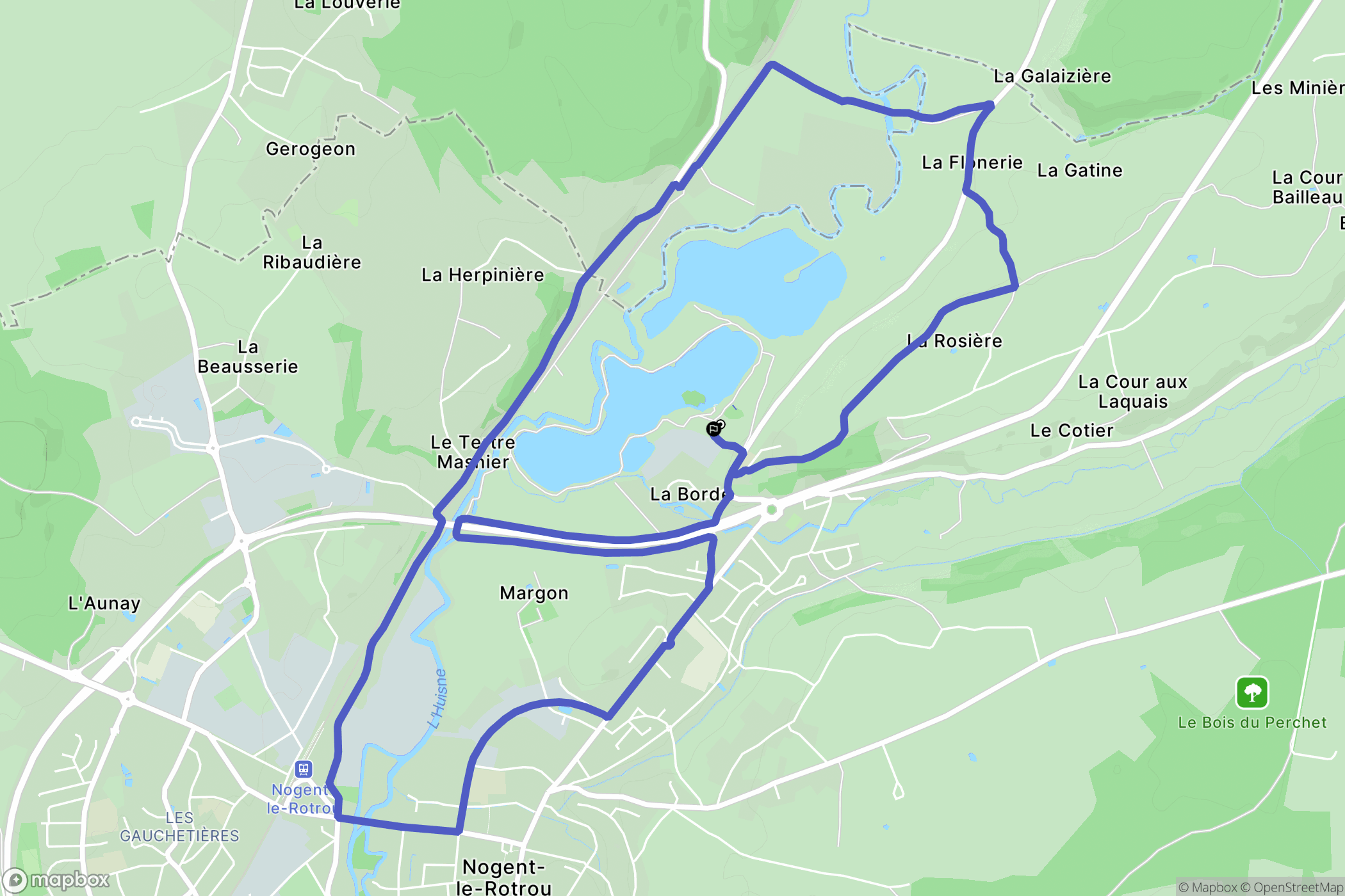 Arcisses : carte du parcours de randonnée - France