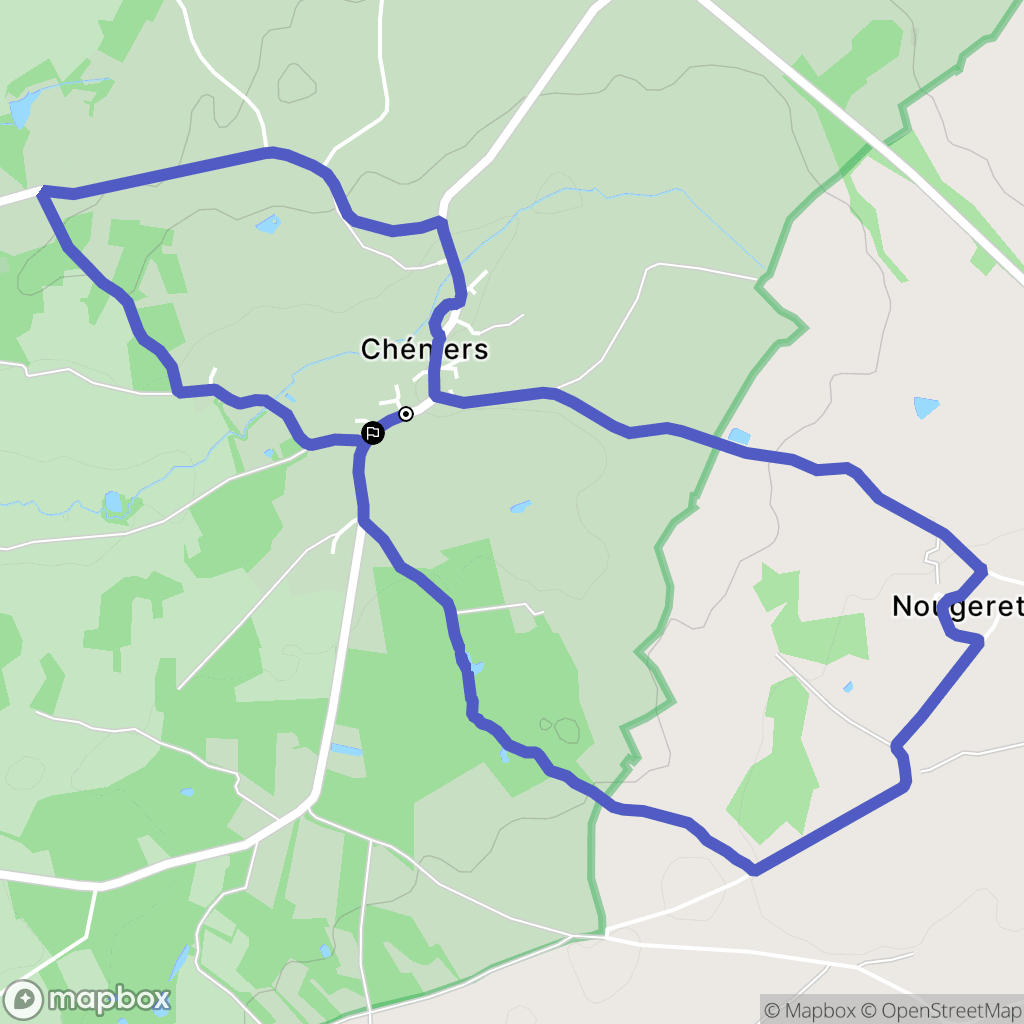 Sacierges-Saint-Martin : carte du parcours de randonnée - France