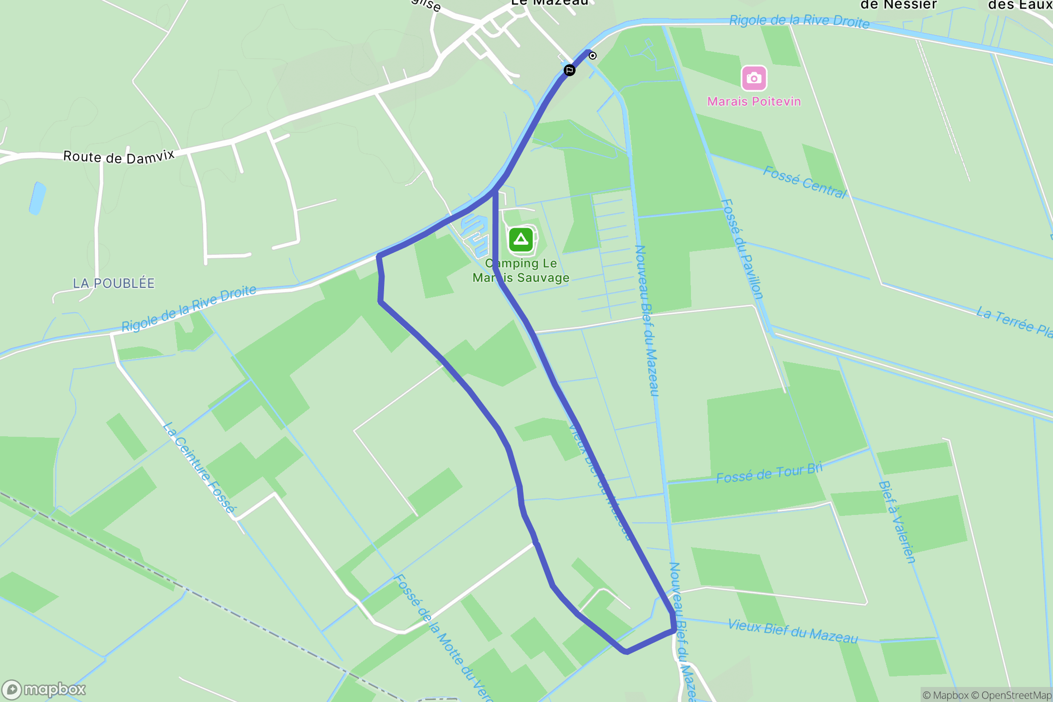 Le Mazeau : carte du parcours de randonnée - France