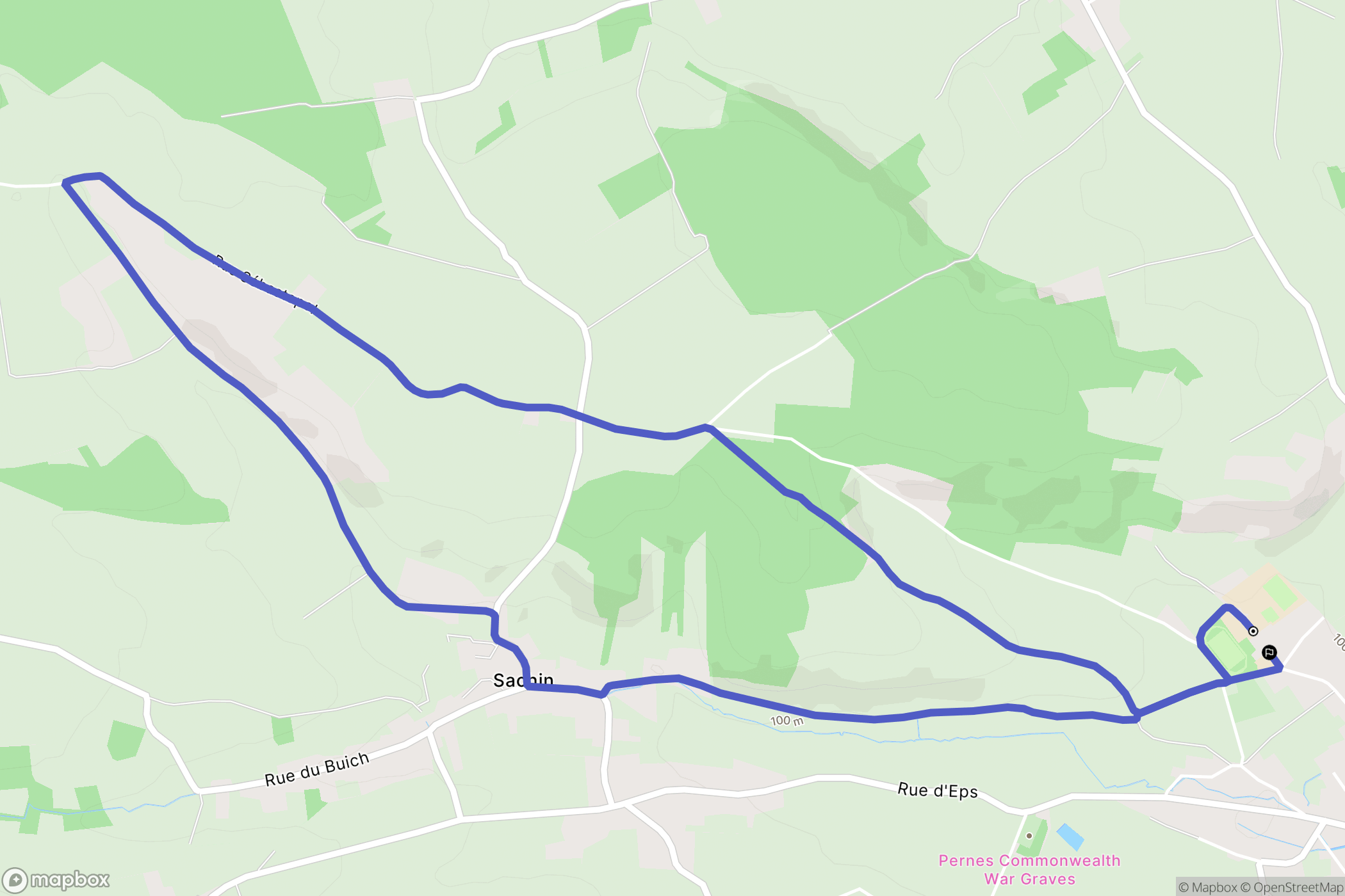Pernes : carte du parcours de randonnée - France