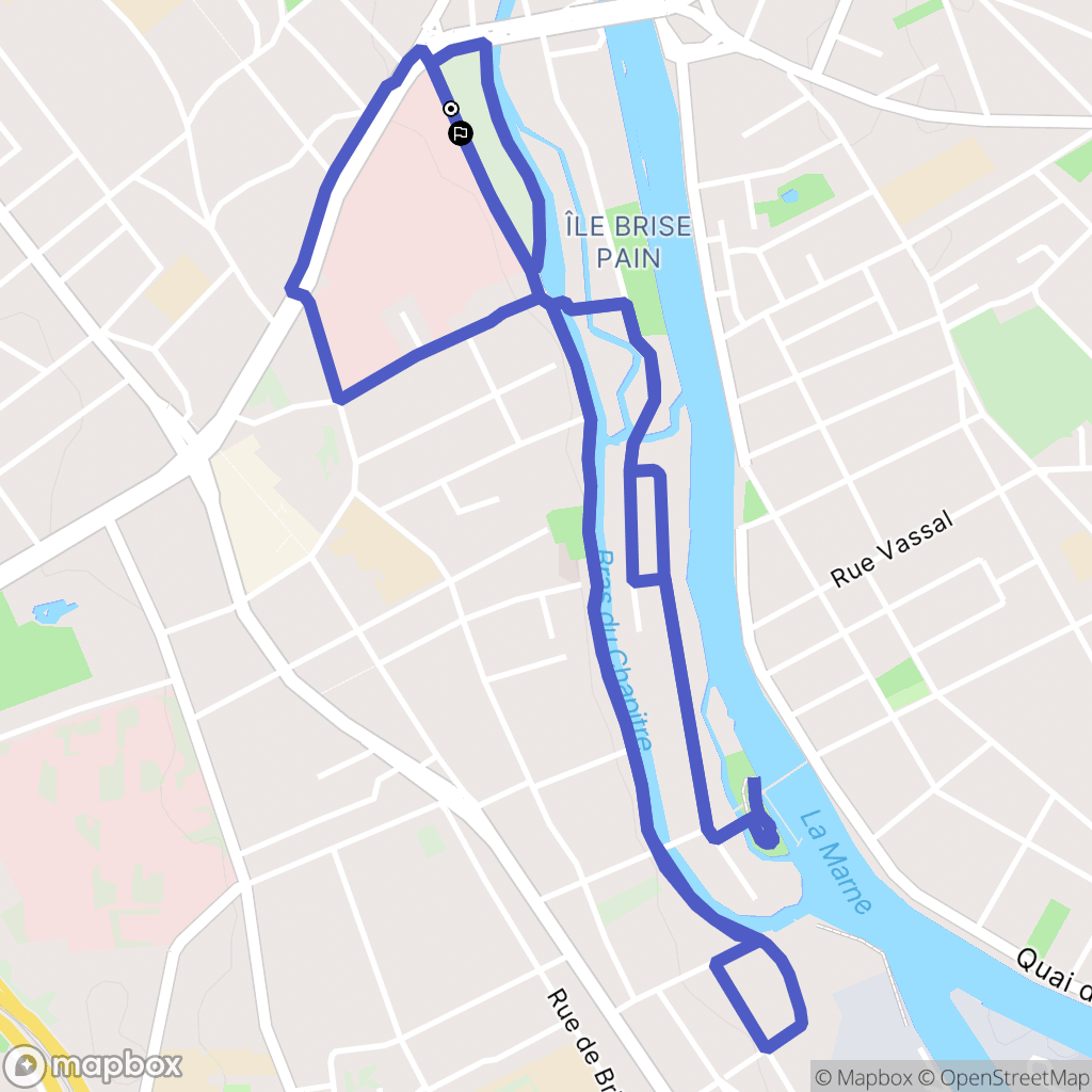 Créteil : carte du parcours de randonnée - France